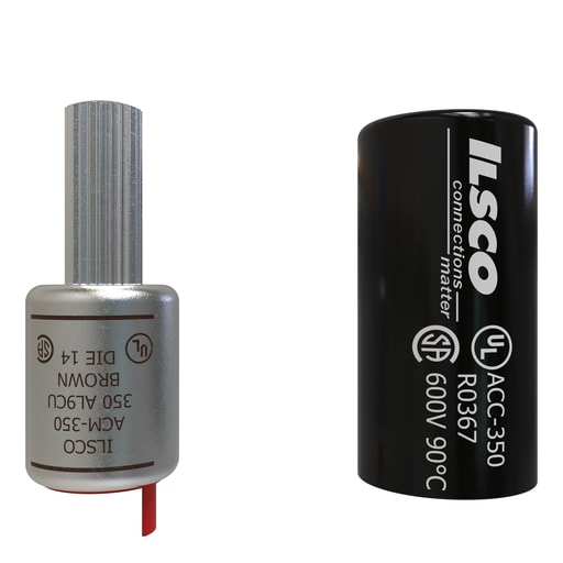 Ilsco - Ilsco ACM-350 Aluminum Compression Pigtail Adaptor, Conductor Size 350, Tin Plated, UL, CSA