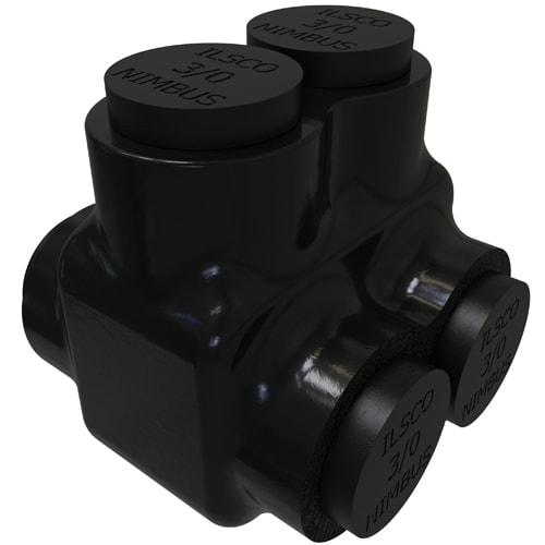 Ilsco - Ilsco PBTD-2-3/0 Nimbus Insulated Aluminum Multi-Tap Connector, Conductor Range 3/0-6, 2 Ports, Dual Sided Entry, Tin Plated, UL, CSA