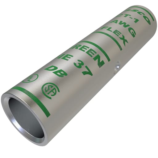 Ilsco - Ilsco CT-1 SureCrimp® Copper Compression Sleeve, Conductor Size 1, Tin Plated, UL, CSA