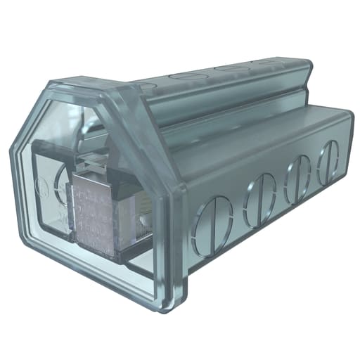 Ilsco - Ilsco PCT-4-2/0 Cleartap Insulated Aluminum Multi-Tap Connector, Dual Rated, Conductor Range 2/0-14, 4 Ports, Tin Plated, UL, CSA