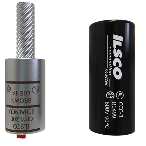 Ilsco - Ilsco CPM-300 Copper Compression Pigtail Adaptor, Conductor Size 300, Tin Plated, UL, CSA