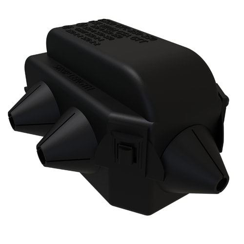 Ilsco - Ilsco GTA-250-250-W/C Aluminum Parallel Tap Connector, Dual Rated, Main Conductor Range 250-1/0, Tap Range 250-6, Tin Plated, UL, CSA, Includes Cover