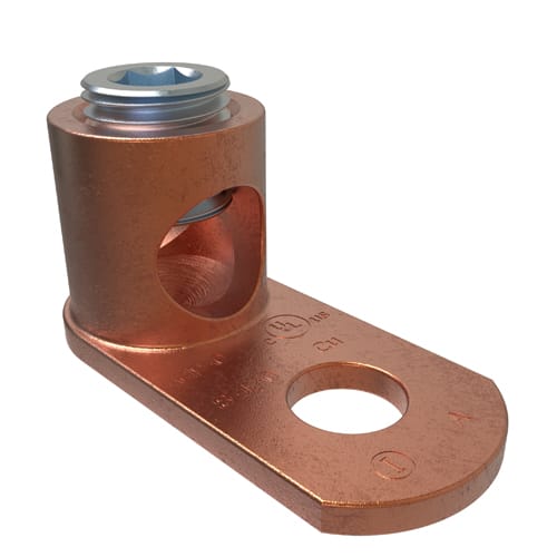 Ilsco - Ilsco CP-0 Copper Post Connector, Conductor Range 1/0-8, 5/16in Bolt Size, UL, CSA