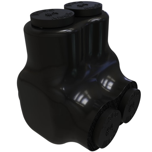 Ilsco - Ilsco PBTS-2-4 Nimbus Insulated Aluminum Multi-Tap Connector, Conductor Range 4-14, 2 Ports, Single Sided Entry, Tin Plated, UL, CSA