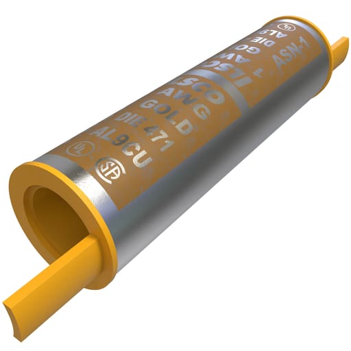 Ilsco - Ilsco ASN-1 SureCrimp® Aluminum Compression Sleeve, Conductor Size 1, Tin Plated, UL, CSA