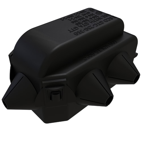 Ilsco - Ilsco GTC-250-350 Black Insulating Cover for GTA-250-0, GTT-250-0, GTA-250-250, GTT-250-250, GTA-350-350, and GTT-350-350, UL, CSA