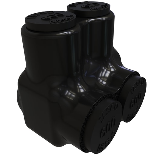 Ilsco - Ilsco PBTS-2-500 Nimbus Insulated Aluminum Multi-Tap Connector, Conductor Range 600-4, 2 Ports, Single Sided Entry, Tin Plated, UL, CSA