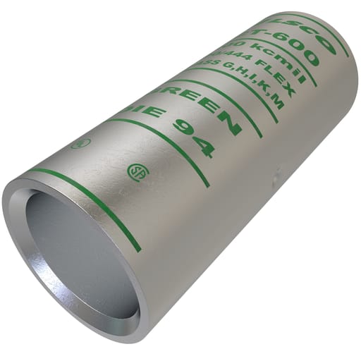 Ilsco - Ilsco CT-600 SureCrimp® Copper Compression Sleeve, Conductor Size 600, Tin Plated, UL, CSA