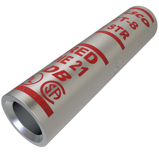 Ilsco - Ilsco CT-8 SureCrimp® Copper Compression Sleeve, Conductor Size 8, Tin Plated, UL, CSA