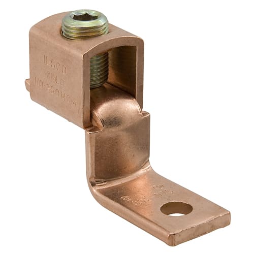 Ilsco - Ilsco SLU-300 Copper Mechanical Lug Offset, Conductor Range 350-1/0, 1 Port, 1 Hole, 3/8in Bolt Size, UL, CSA