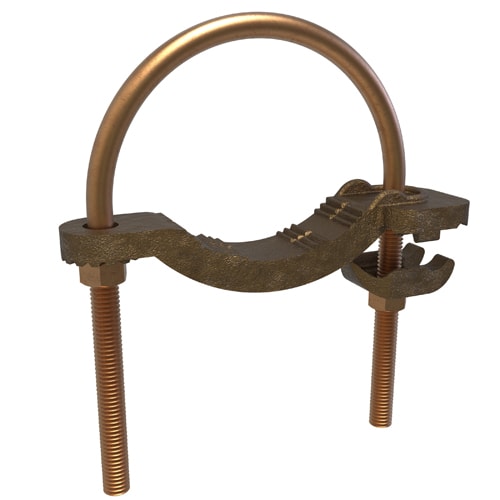 Ilsco - Ilsco GPL3904BU Permaground Copper Waterpipe Ground Clamp, Conductor Range 4/0-4, Pipe Size 2-1/2 to 3-1/2in, UL