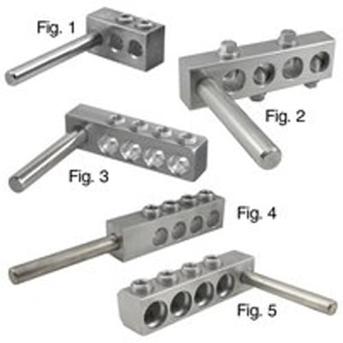 Ilsco - Ilsco PTT-2L-250-Z Aluminum Pole Type Overhead Transformer Lug, Dual Rated, Conductor Range 250-10, 2 Ports, Left Handed