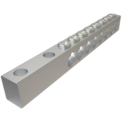 Ilsco - Ilsco PET-8-350-Z Aluminum Spade Type Transformer Lug, Dual Rated, Conductor Range 350-12, 8 Ports