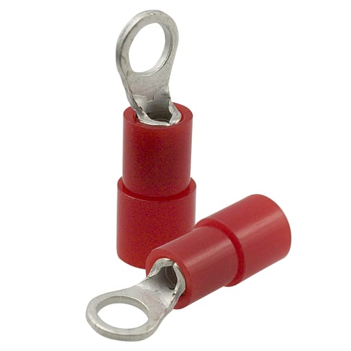 Ilsco - Ilsco 44231-B5 ILSCON Ring Terminal, Conductor Size 8, 1/4in Bolt Size, Vinyl Insulated, Pack of 5