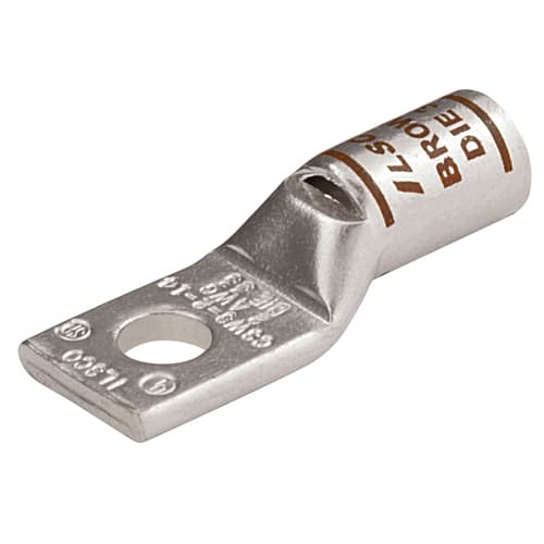 Ilsco - Ilsco CSWS-2-14 SureCrimp® Copper Compression Lug, Conductor Size 2, 1 Hole, 1/4in Bolt Size, Standard Barrel, Sight Window, Tin Plated, UL, CSA