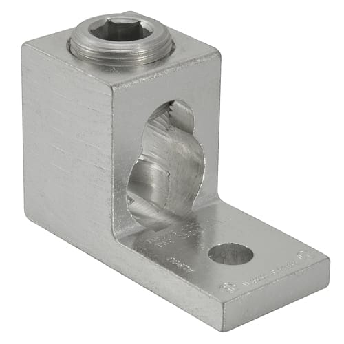 Ilsco - Ilsco TA-500-S Aluminum Mechanical Lug, Conductor Range 600-4, 1 Port, 1 Hole, 3/8in Bolt Size, Tin Plated, UL, CSA