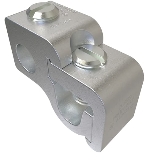 Ilsco - Ilsco GTA-2-2 Aluminum Parallel Tap Connector, Dual Rated, Main Conductor Range 2-12, Tap Range 2-12 AL, 2-14 CU, Tin Plated, UL, CSA