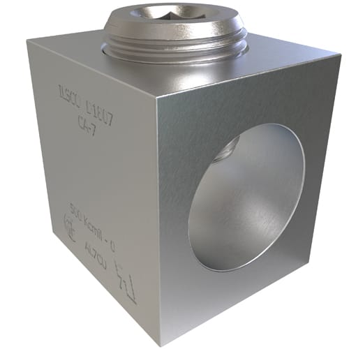 Ilsco - Ilsco CA7 Aluminum Box-Type Mechanical Lug, Conductor Range 500-1/0, 2 Holes, Tin Plated
