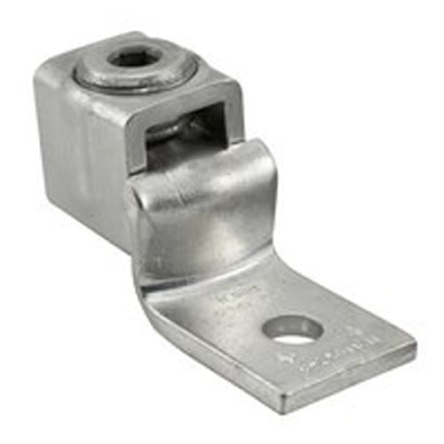 Ilsco - Ilsco SLUH-90 Copper Mechanical Heavy Duty Lug Offset, Conductor Range 2-14, 1 Port, 1 Hole, 1/4in Bolt Size, UL, CSA