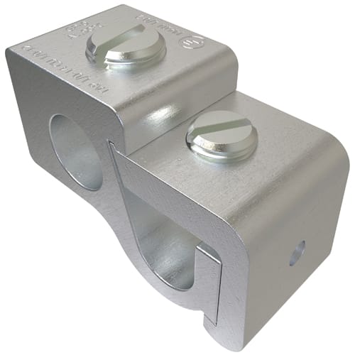 Ilsco - Ilsco GTA-0-0 Aluminum Parallel Tap Connector, Dual Rated, Main Conductor Range 1/0-2, Tap Range 1/0-12 AL, 1/0-14 CU, Tin Plated, UL, CSA