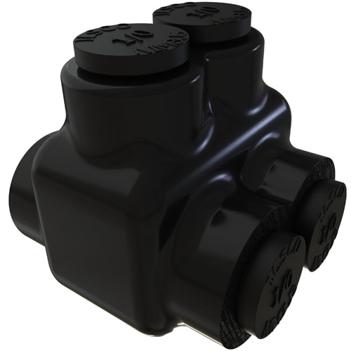 Ilsco - Ilsco PBTD-2-1/0 Nimbus Insulated Aluminum Multi-Tap Connector, Conductor Range 1/0-14, 2 Ports, Dual Sided Entry, Tin Plated, UL, CSA