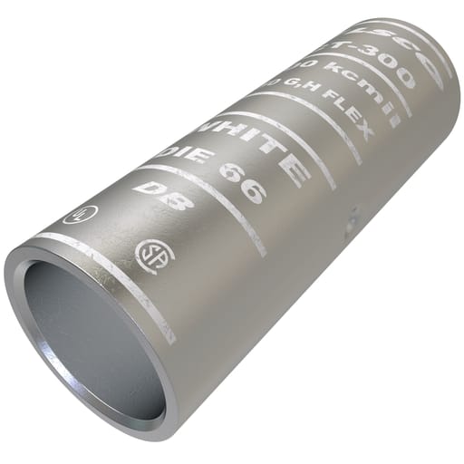 Ilsco - Ilsco CT-300 SureCrimp® Copper Compression Sleeve, Conductor Size 300, Tin Plated, UL, CSA