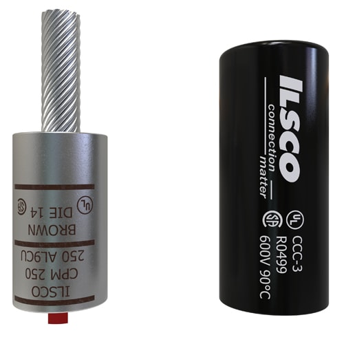 Ilsco - Ilsco CPM-250 Copper Compression Pigtail Adaptor, Conductor Size 250, Tin Plated, UL, CSA