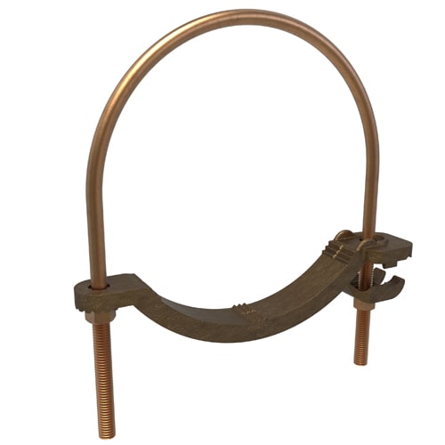 Ilsco - Ilsco GPL3906BU Permaground Copper Waterpipe Ground Clamp, Conductor Range 4/0-4, Pipe Size 6in, UL