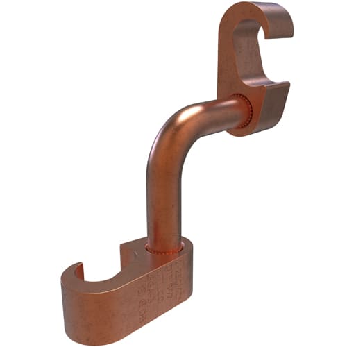 Ilsco - Ilsco GGA-3 Permaground Copper Grounding Grid, Main Conductor Range 250-2, Tap Range 250-2, Ground Rod Sizes 1/2 to 5/8in, Rebar Sizes #3-#4, UL, CSA