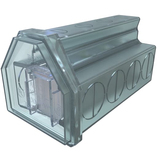 Ilsco - Ilsco PCT-4-600 Cleartap Insulated Aluminum Multi-Tap Connector, Dual Rated, Conductor Range 600-2, 4 Ports, Tin Plated, UL, CSA