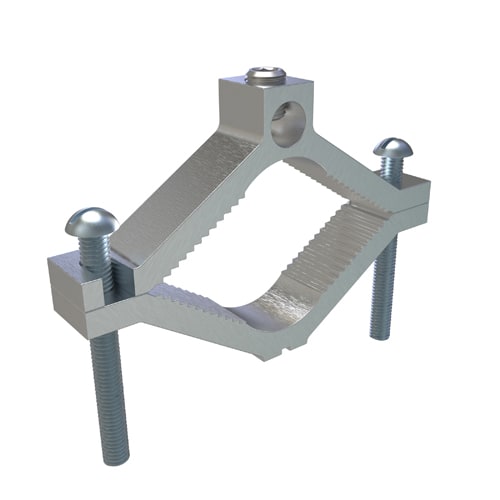 Ilsco - Ilsco AGC-4 Permaground Aluminum Ground Clamp, Conductor Range 250-6, Pipe Sizes 2-1/2 to 4in, UL