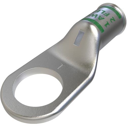 Ilsco - Ilsco CCL-1-12 Copper Compression Lug, Conductor Size 1, 1 Hole, 1/2in Bolt Size, Standard Barrel, Sight Window, Tin Plated, UL, CSA