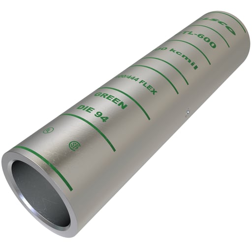 Ilsco - Ilsco CTL-600 SureCrimp® Copper Compression Sleeve, Conductor Size 600, Long Barrel, Tin Plated, UL, CSA