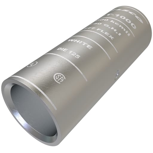 Ilsco - Ilsco CT-1000 SureCrimp® Copper Compression Sleeve, Conductor Size 1000, Tin Plated, UL, CSA