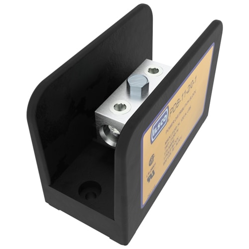 Ilsco - Ilsco PDB-11-2/0-1 Power Distribution Block, Dual Rated, Line Conductor Range 2/0-14, Load Range 2/0-14, 1 Port Per Pole Line Side, 1 Port Per Pole Load Side, 1 Pole, UL, CSA