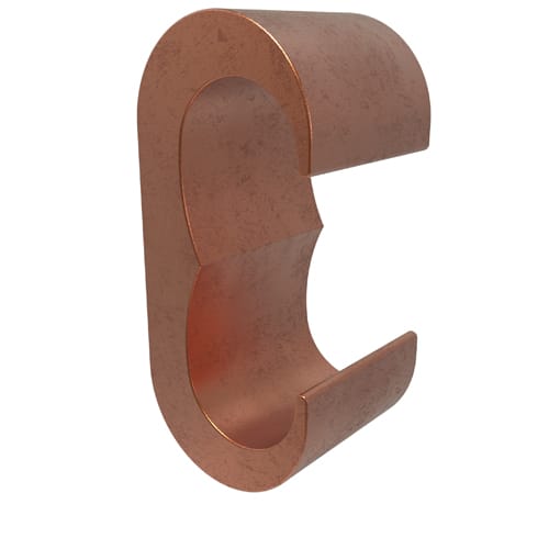 Ilsco - Ilsco ELT-3 Permaground Copper Grounding E Crimp, Main Conductor Range 250-3/0, Main Rebar Size #4, Tap Range 250-3/0, Tap Rebar Size #4, UL, CSA