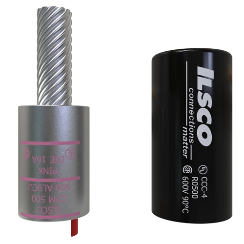 Ilsco - Ilsco CPM-500 Copper Compression Pigtail Adaptor, Conductor Size 500, Tin Plated, UL, CSA