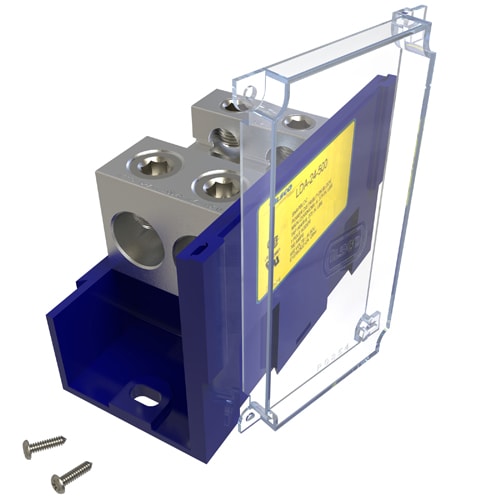 Ilsco - Ilsco LDA-24-500 Snapbloc Power Distribution Block, Modular Design, Dual Rated, Line Conductor Range 500-4, Load Range 4/0-6, 2 Ports Per Pole Line Side, 4 Ports Per Pole Load Side, Adder Block, UL, CSA, Includes Cover