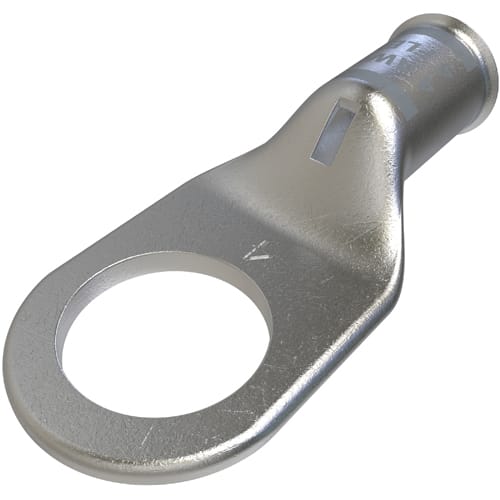 Ilsco - Ilsco CCL-4-12 Copper Compression Lug, Conductor Size 4, 1 Hole, 1/2in Bolt Size, Standard Barrel, Sight Window, Tin Plated, UL, CSA