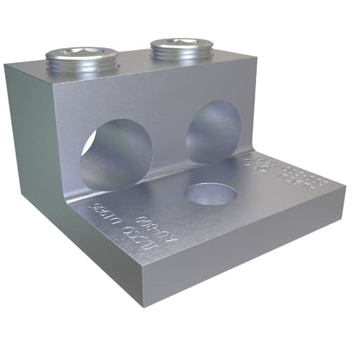 Ilsco - Ilsco AU-800 Aluminum Mechanical Lug, Conductor Range 800-300, 2 Ports, 1 Hole, 5/8in Bolt Size, Tin Plated, UL, CSA