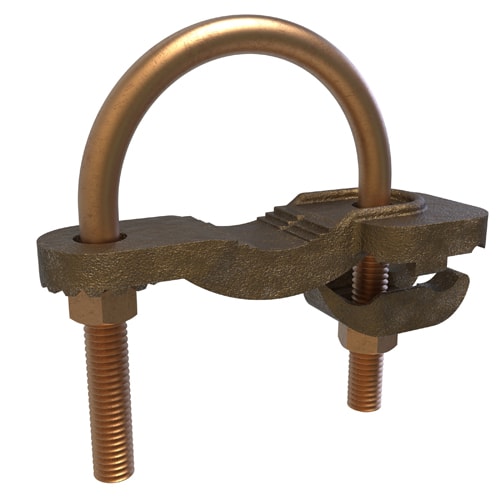 Ilsco - Ilsco GPL3903BU Permaground Copper Waterpipe Ground Clamp, Conductor Range 4/0-4, Pipe Size 1-1/4 to 2in, UL