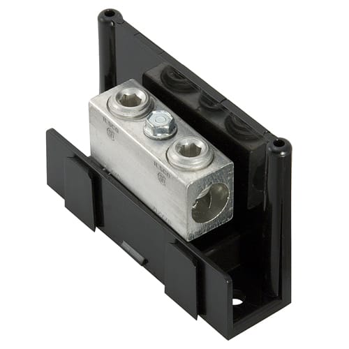Ilsco - Ilsco PDA-11-2/0-1 Power Distribution Block, Modular Design, Dual Rated, Line Conductor Range 2/0-14, Load Range 2/0-14, 1 Port Per Pole Line Side, 1 Port Per Pole Load Side, Adder Block, UL, CSA