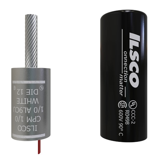 Ilsco - Ilsco CPM-1/0 Copper Compression Pigtail Adaptor, Conductor Size 1/0, Tin Plated, UL, CSA