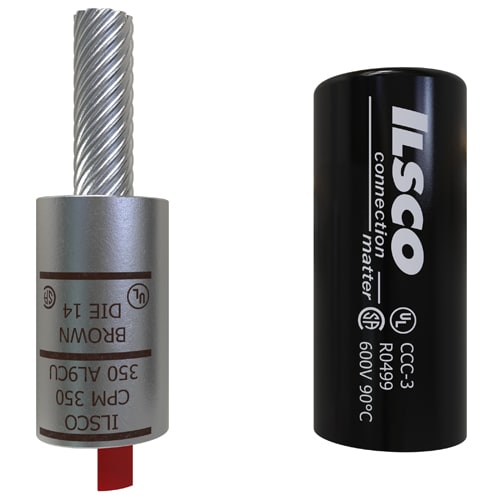 Ilsco - Ilsco CPM-350 Copper Compression Pigtail Adaptor, Conductor Size 350, Tin Plated, UL, CSA