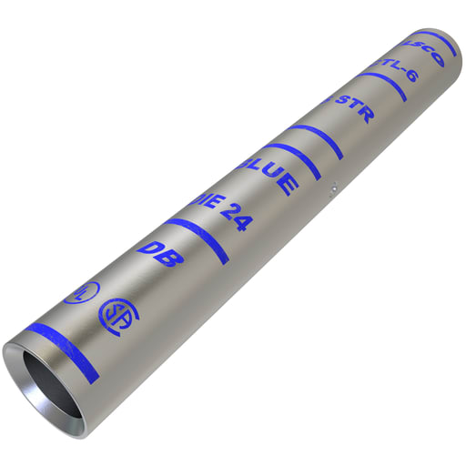 Ilsco - Ilsco CTL-6 SureCrimp® Copper Compression Sleeve, Conductor Size 6, Long Barrel, Tin Plated, UL, CSA