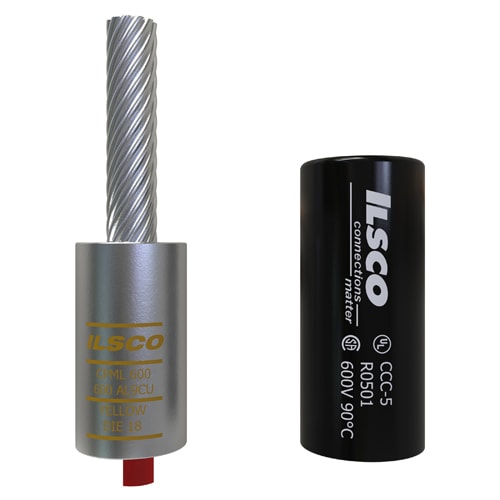 Ilsco - Ilsco CPML-600 Copper Compression Pigtail Adaptor, Conductor Size 600, Long Barrel, Tin Plated, UL, CSA