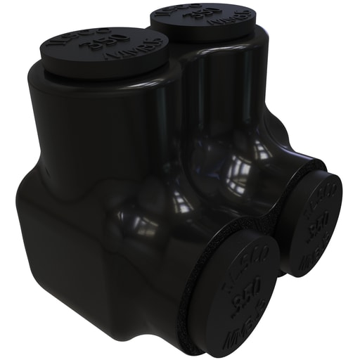 Ilsco - Ilsco PBTS-2-350 Nimbus Insulated Aluminum Multi-Tap Connector, Conductor Range 350-6, 2 Ports, Single Sided Entry, Tin Plated, UL, CSA