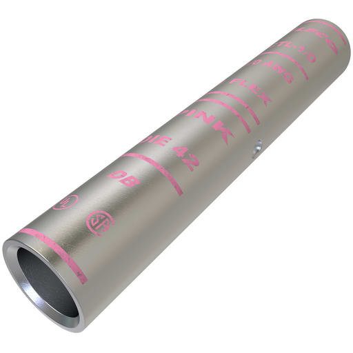 Ilsco - Ilsco CTL-1/0 SureCrimp® Copper Compression Sleeve, Conductor Size 1/0, Long Barrel, Tin Plated, UL, CSA