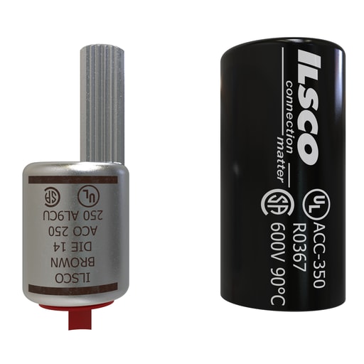Ilsco - Ilsco ACO-250 Aluminum Compression Pigtail Adaptor Offset, Conductor Size 250, Tin Plated, UL, CSA