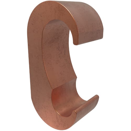 Ilsco - Ilsco ELT-7 Permaground Copper Grounding E Crimp, Main Conductor Range 500-300, Main Rebar Size #5, Tap Range 3/0-6 Sol, Tap Rebar Size #3-#4, UL, CSA